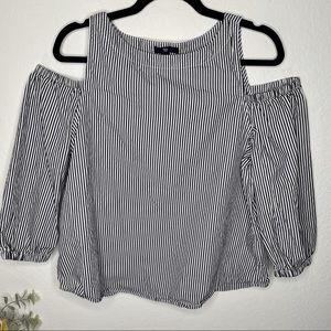 GAP Striped Cold Shoulder Striped Top - Medium